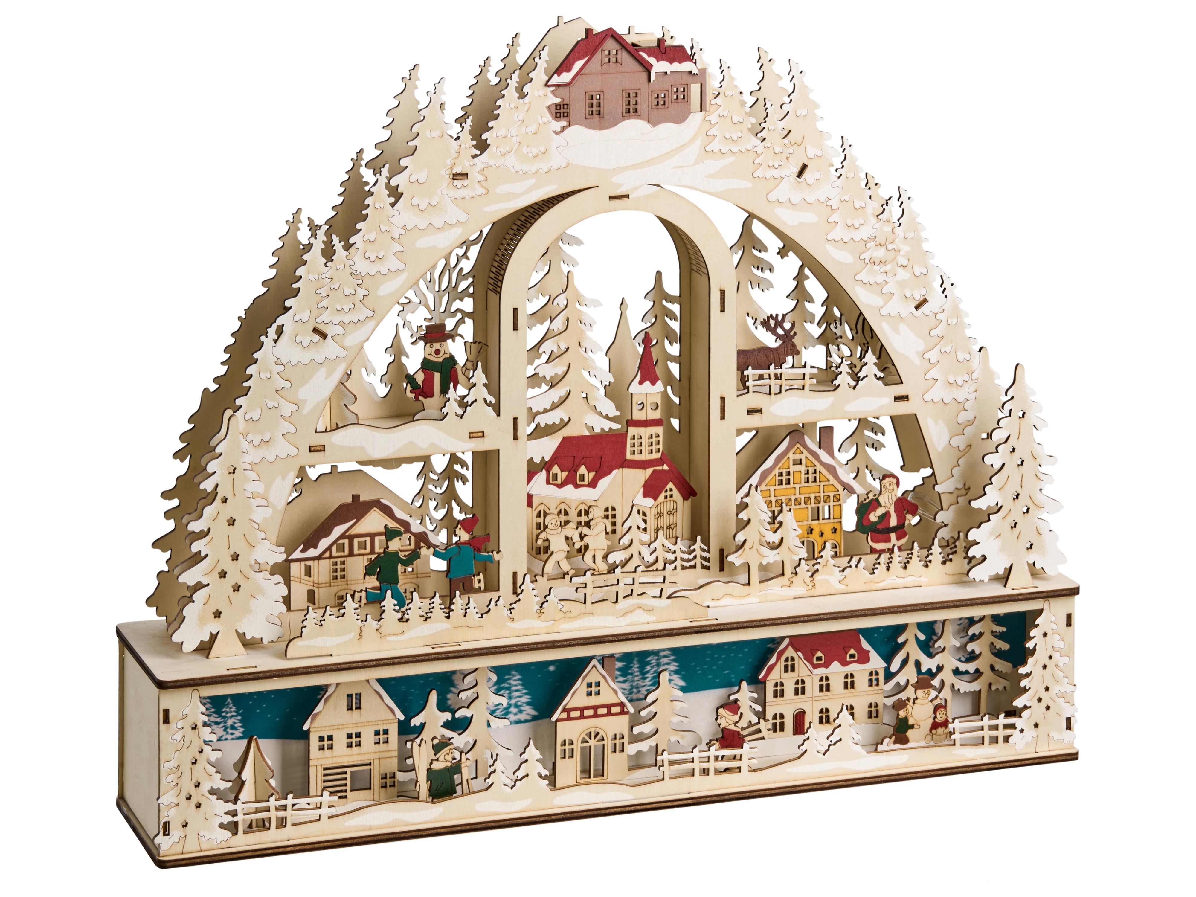 Kerstdecoratie LED NORSJO 36 cm Lichtbruin