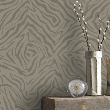 Vliesbehang Zaya warm taupe 120987