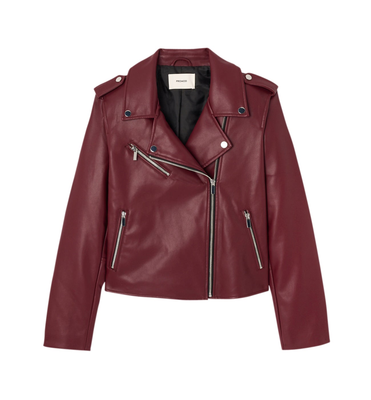 Blouson en simili cuir Femme - Bordeaux