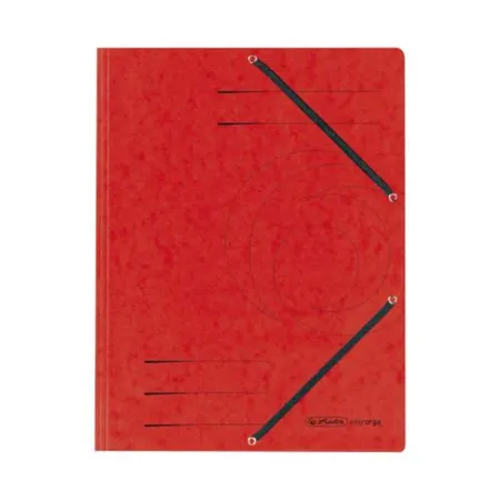 Herlitz Einschlagmappe mit Gummizug A4 Pappe rot