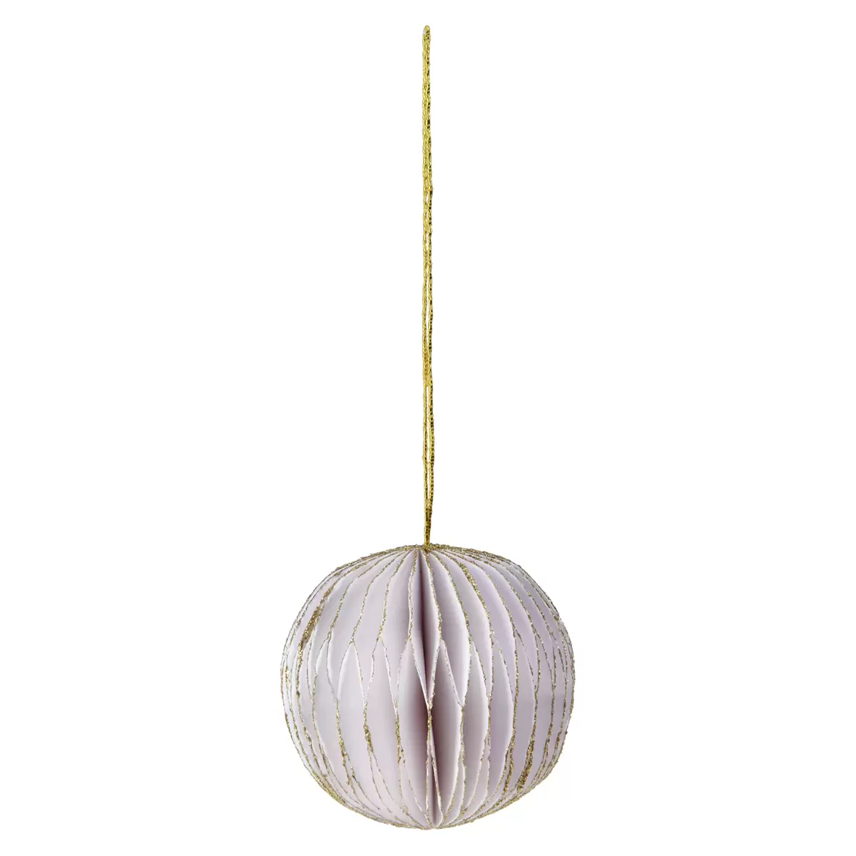 Kugel-Hängedeko Ball Paper beige,weiss