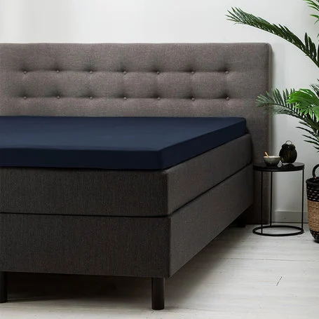 Hoeslaken Comfort Stretch - Topper - Navy