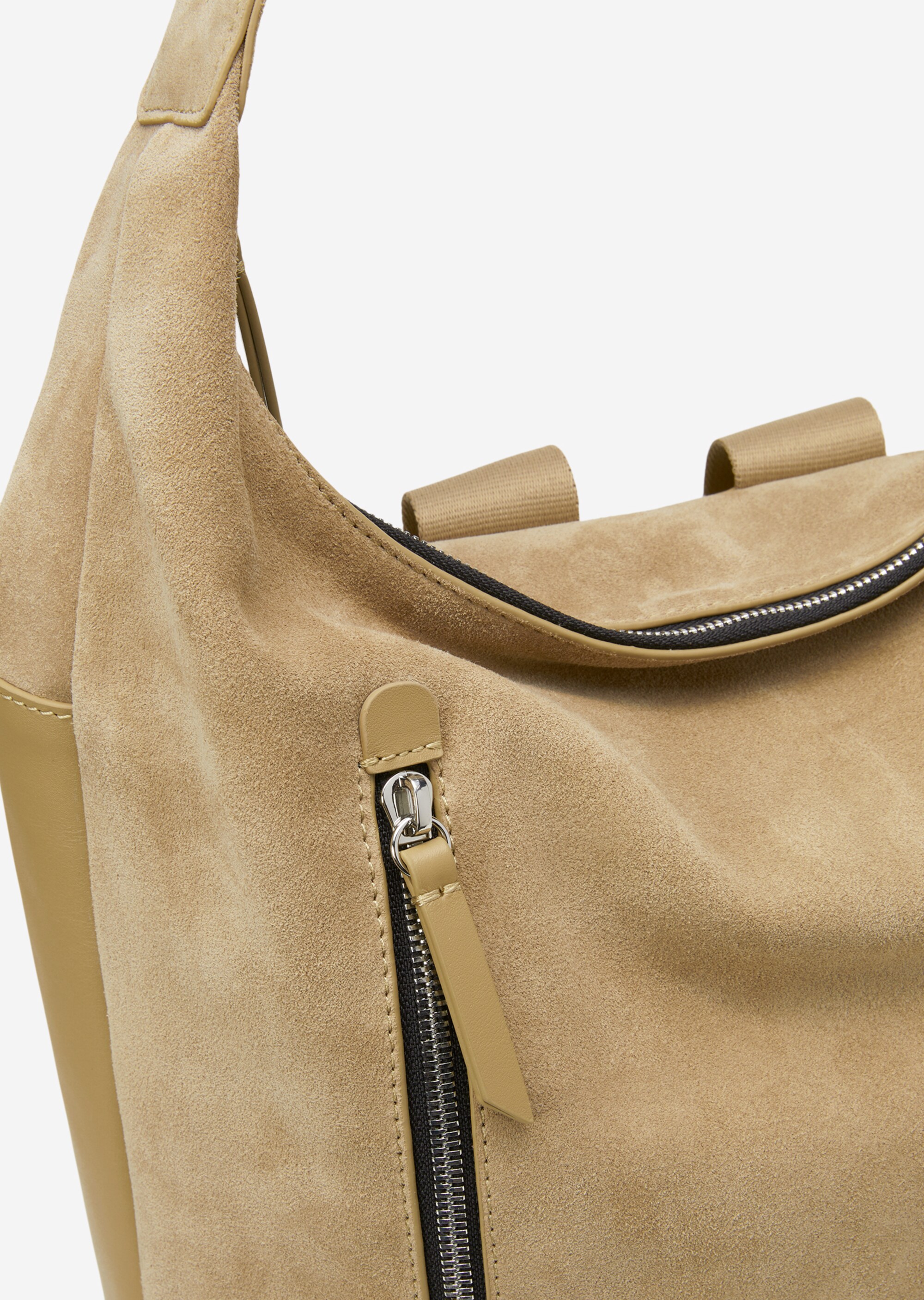 2in1 Rucksack aus aus softem Veloursleder