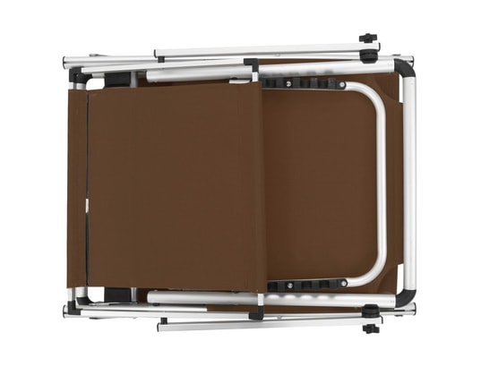 VIDAXL - Bain de soleil Lot de 2 chaises longues pliables avec auvent aluminium et t...