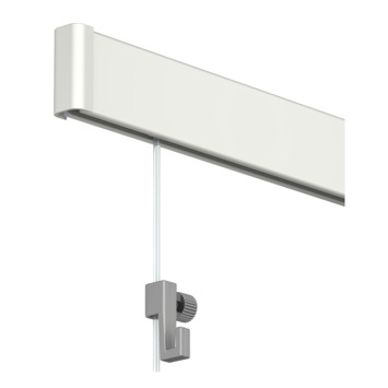 Artiteq Click Rail schilderij ophangsysteem compleet 2 meter wit crème RAL 9010