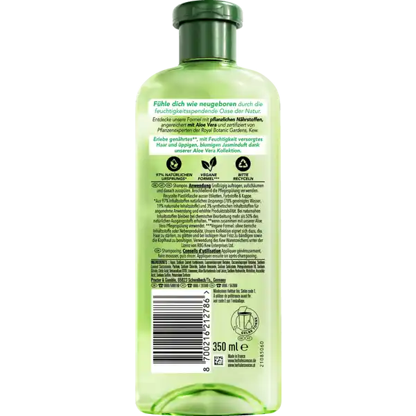 Haarshampoo Feuchtigkeit Aloe Vera