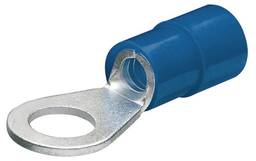 Ringkabelschuhe 5.0 mm Blau, 100 StückIsolierte Kabelschuhe
