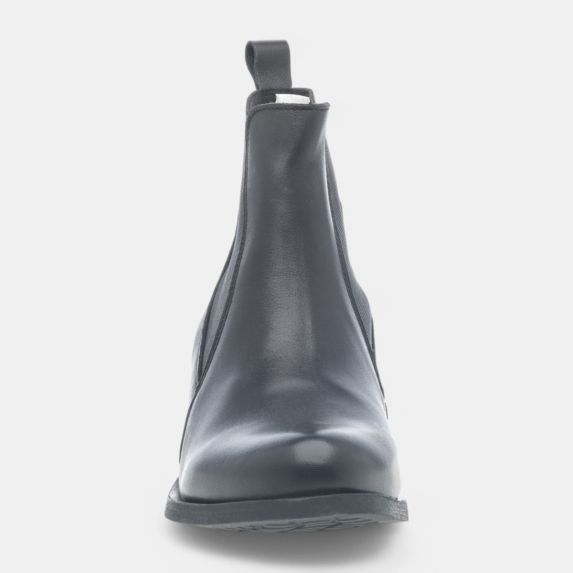 Boots chelsea Femme en cuir noir