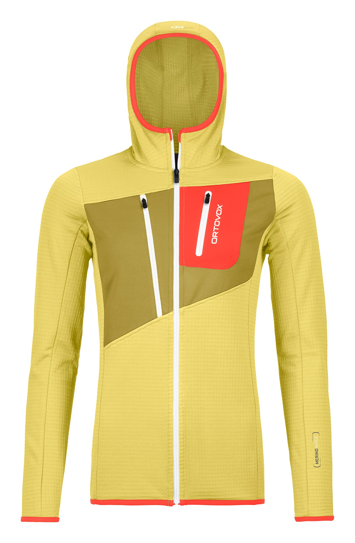 Fleece Grid Hoody Dame 10601/Wabisabi