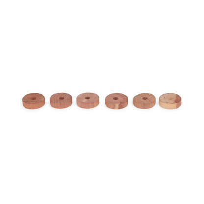 Lot de 6 anneaux en cèdre antimites Cedar