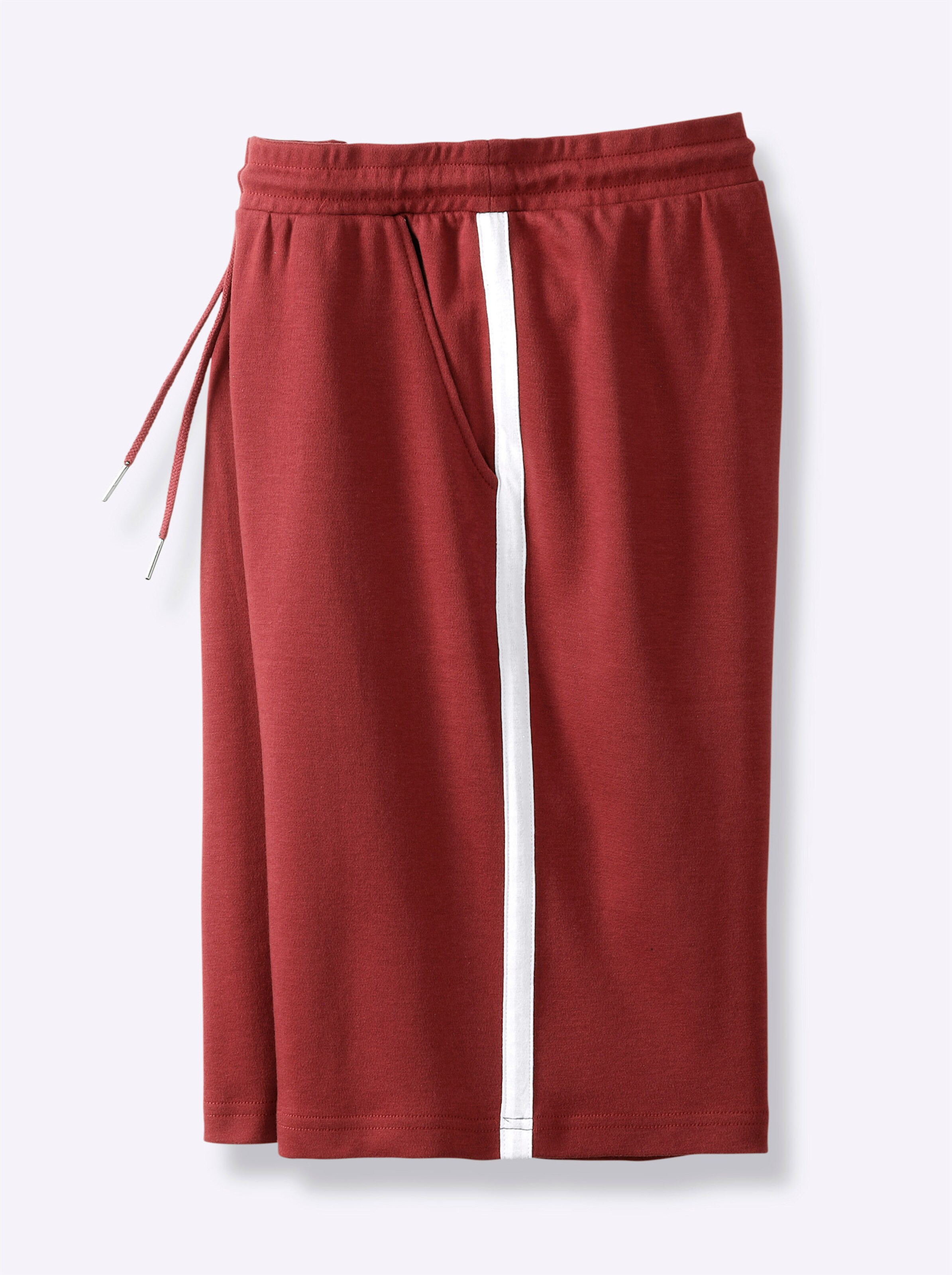 feel good Bermuda in dunkelrot + schwarz
