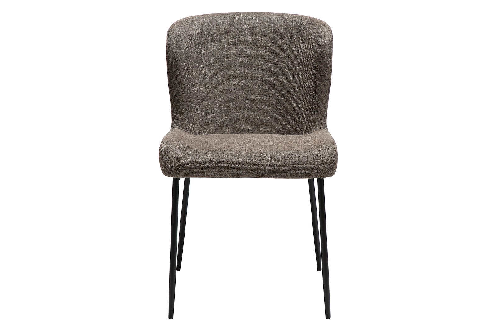Glam spisestol Tekstil Bouclé Major brun og sorte ben