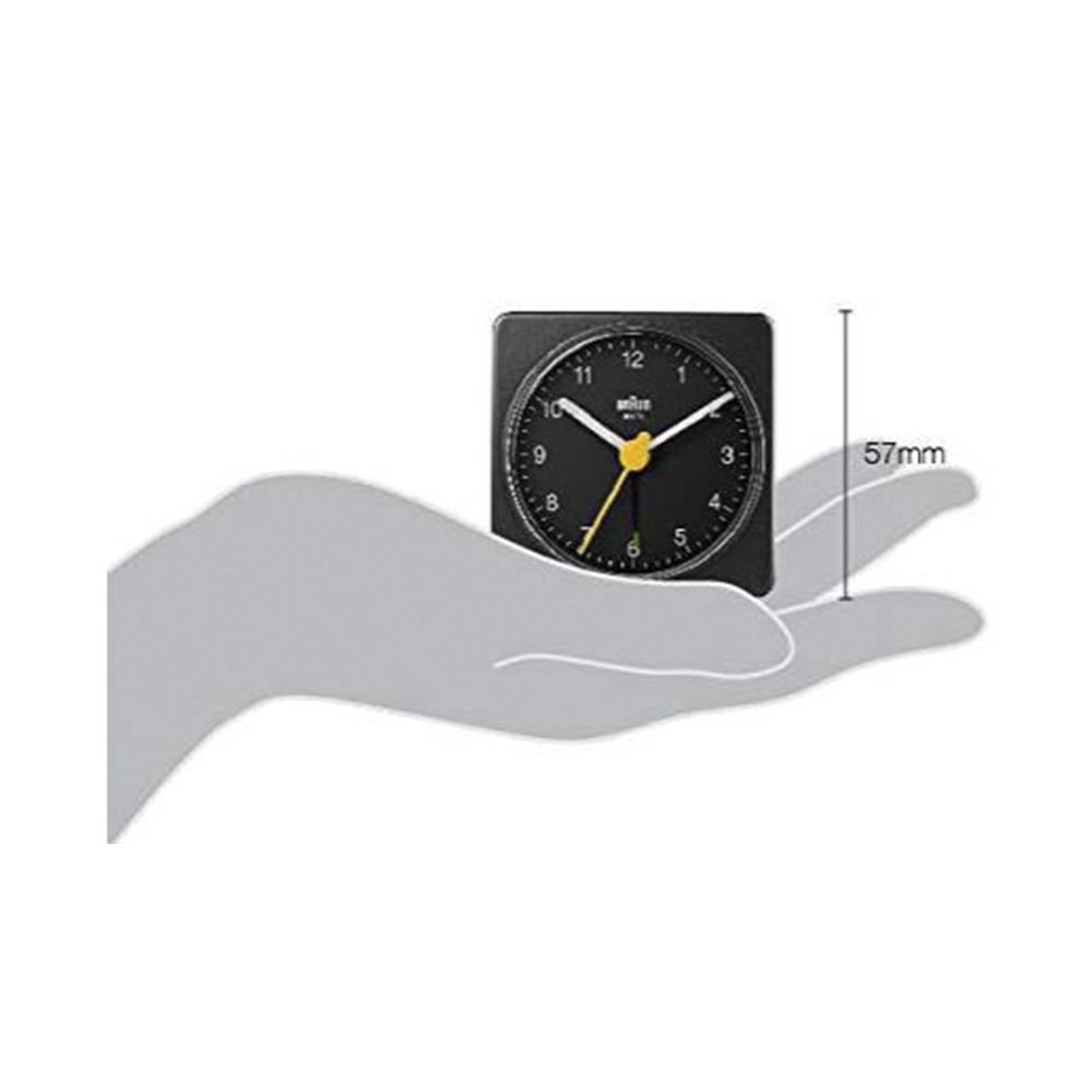 Braun BC02XB Klassischer Reisewecker Schwarz Analog