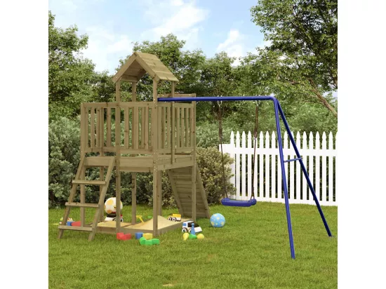 Aire de jeux d'extérieur bois de pin imprégné