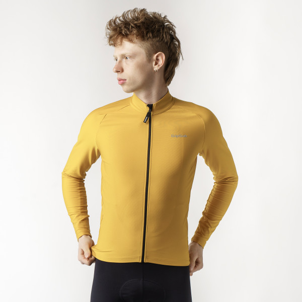 GripGrab PACR Thermal langærmet cykeltrøje Mustard Yellow herre