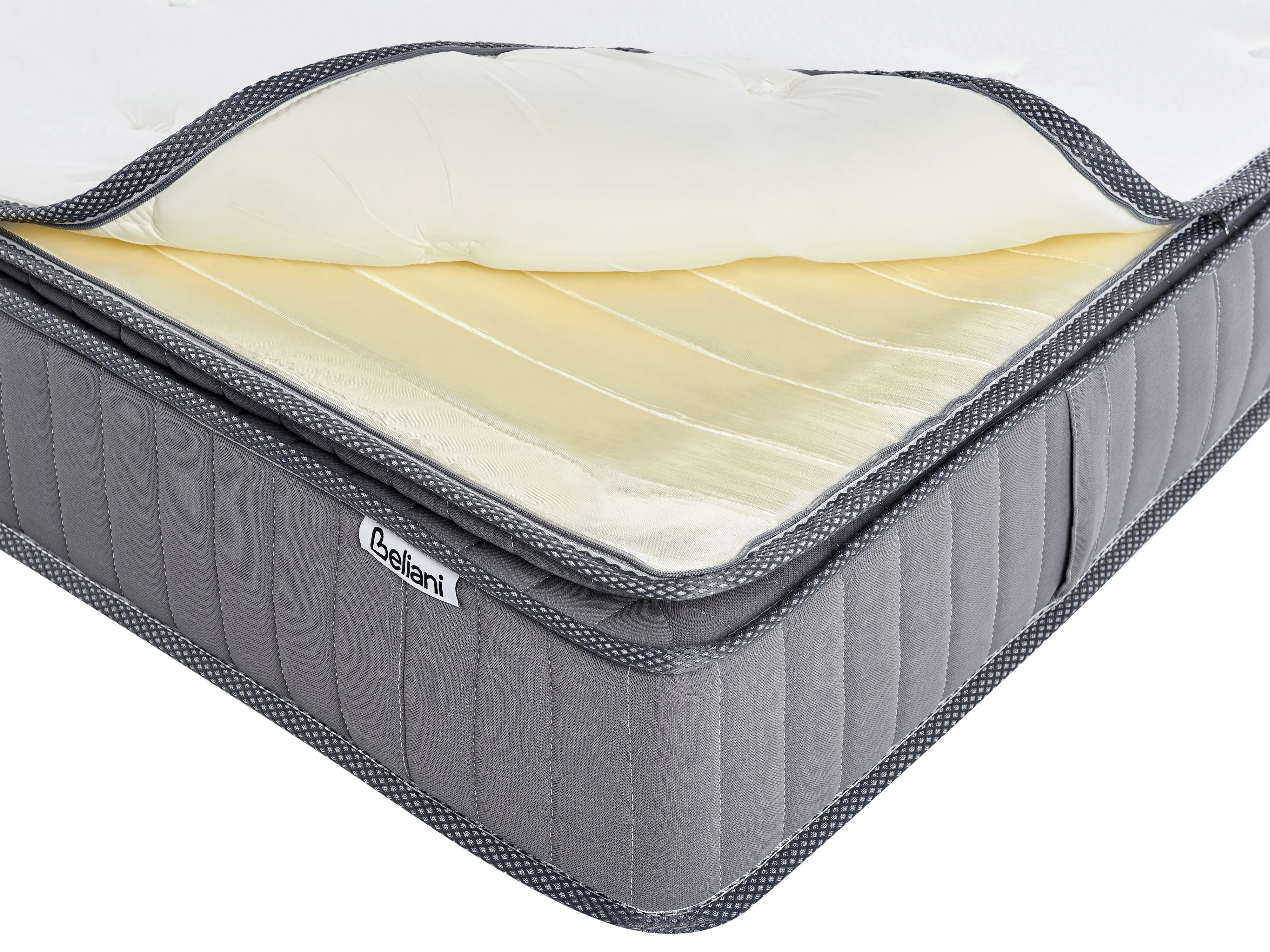 Pocketveringmatras met gel en traagschuim PLEASANT H3/4 Hard 90 x 200 cm