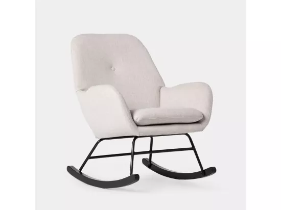 Fauteuil d'allaitement en tissu gris 67x88 cm-Becca