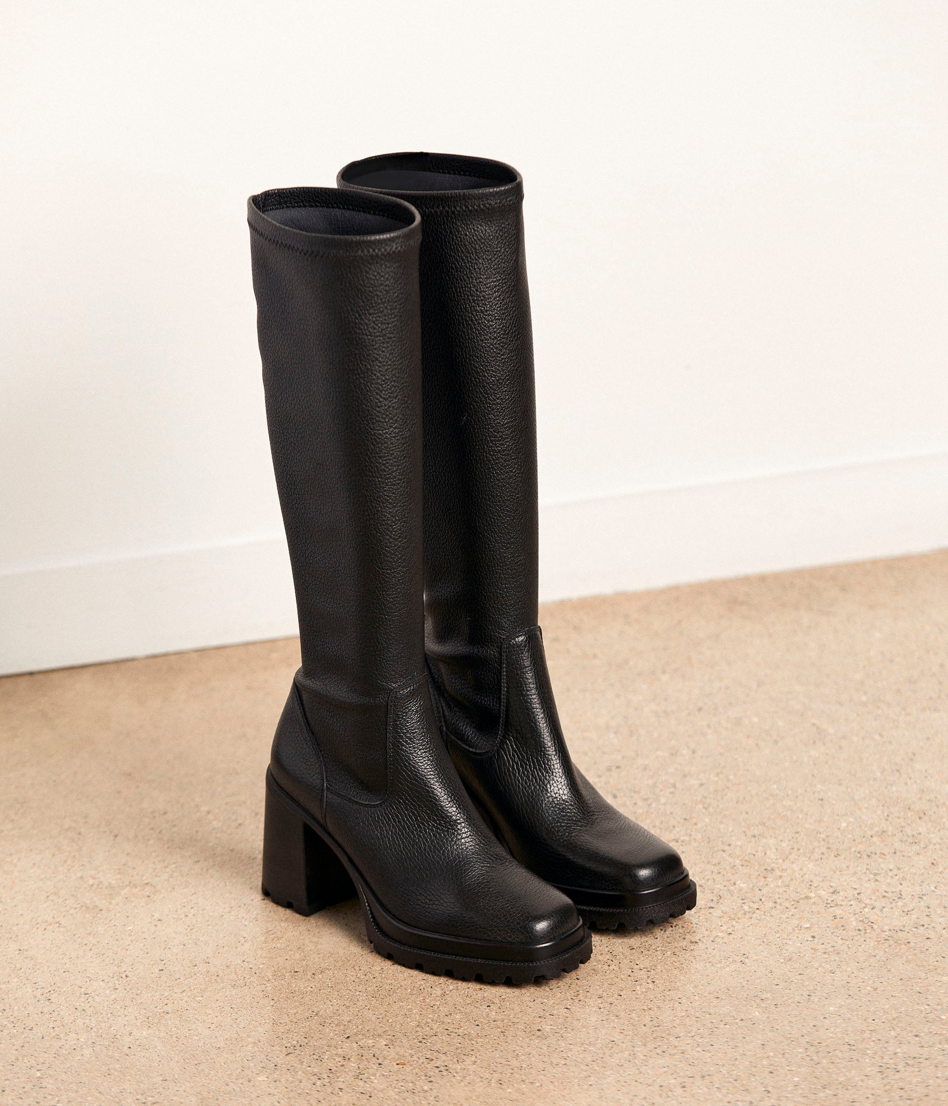 Bottes talon noires Arnaude