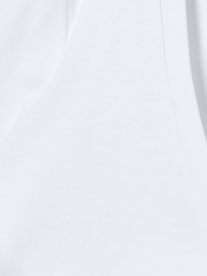Camiseta básica com decote em V - Branca