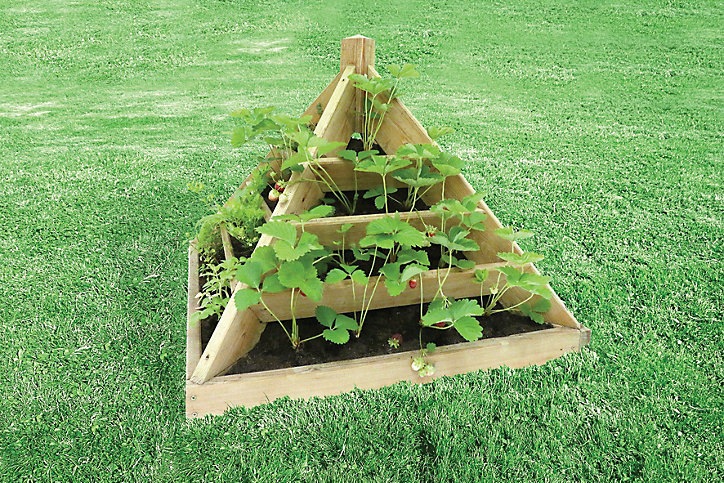 Carré potager pyramide Maya en bois 80L traitement autoclave CL3