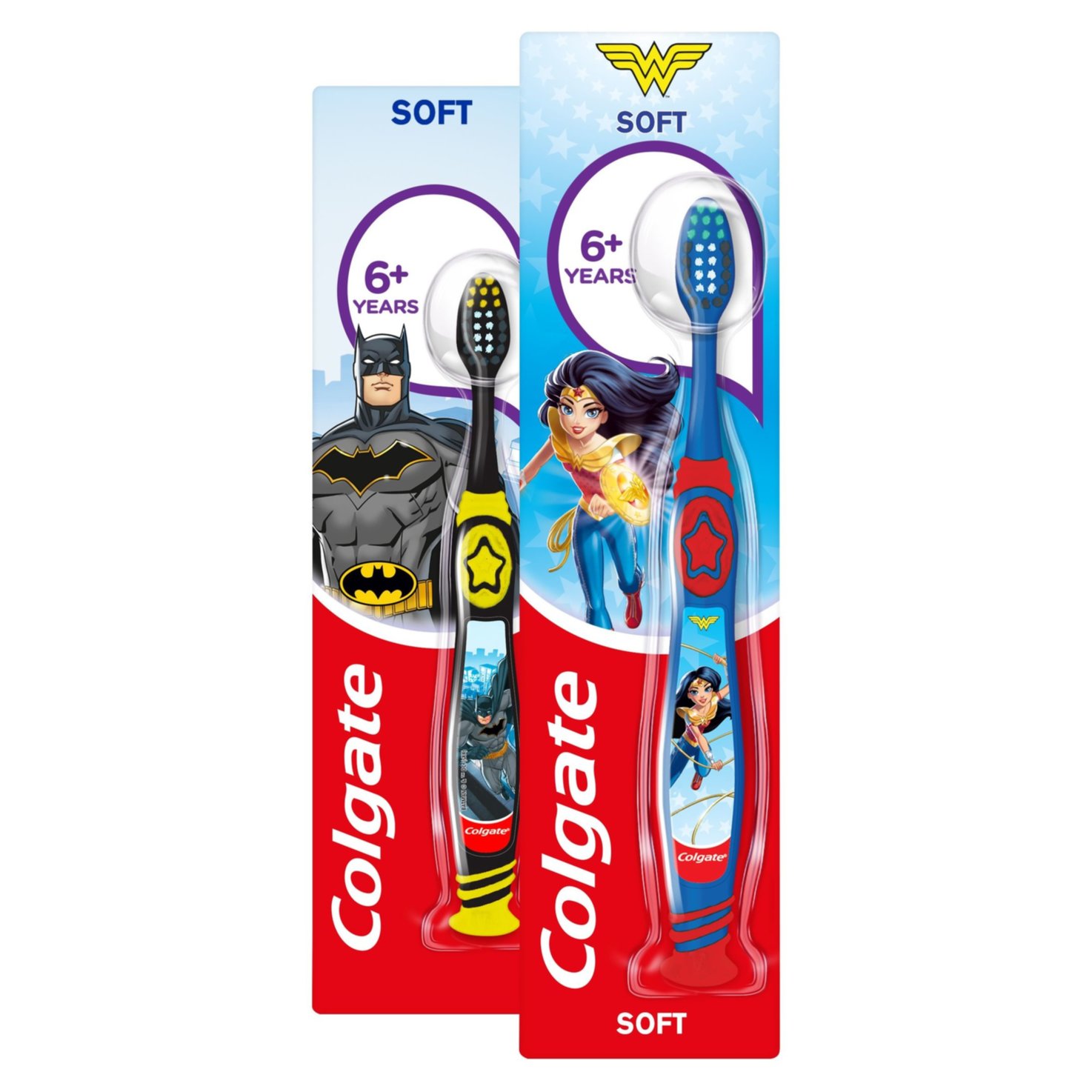 Colgate Wonder Woman / Batman 6+ Jahre Weich Kinder Zahnbürste