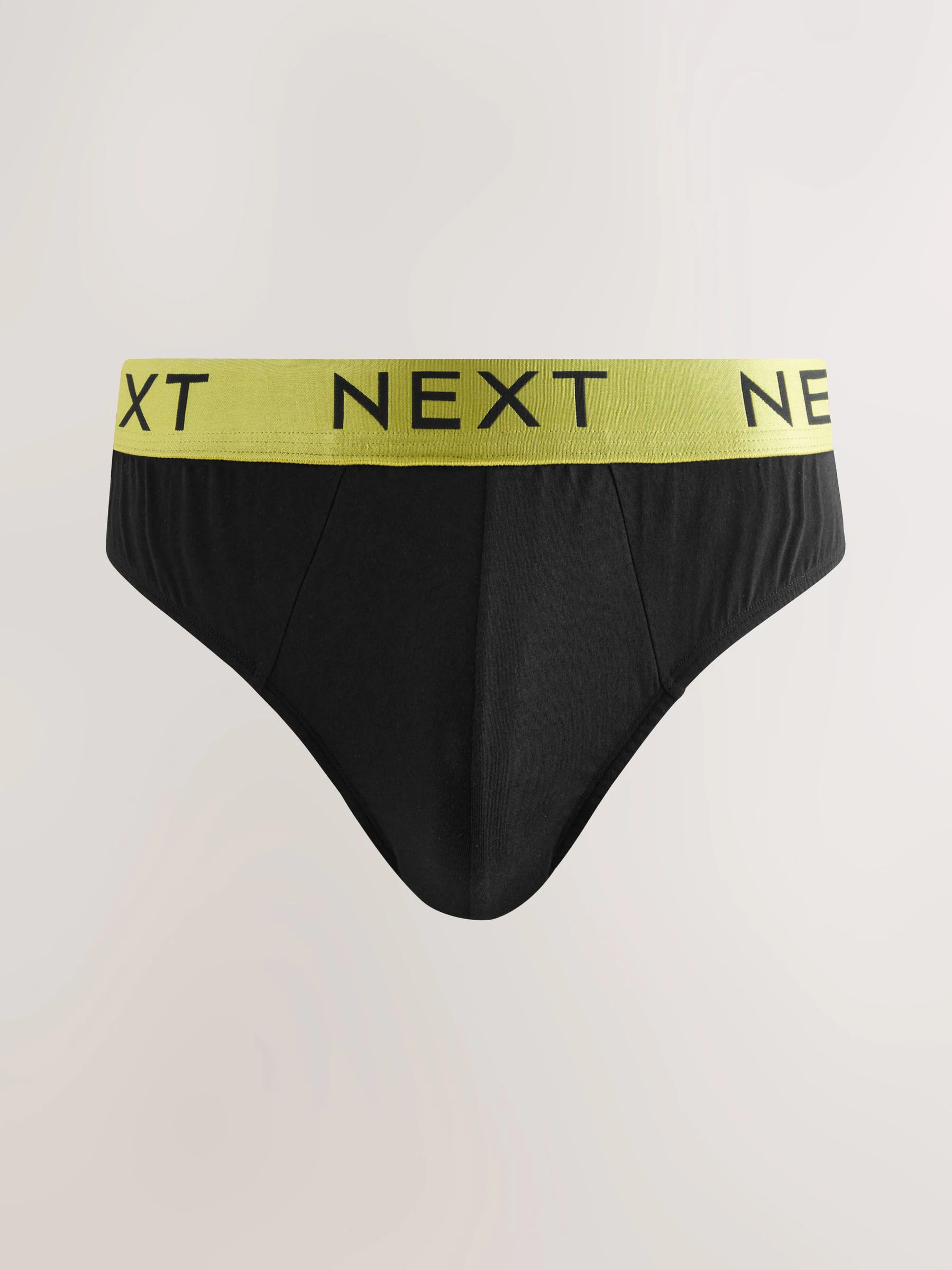 Zwart met felgekleurde tailleband - Verpakking van 10 - Katoenrijke slips