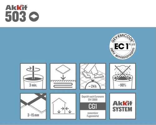 Akkit 503 natuursteen voeg beige 5 kg