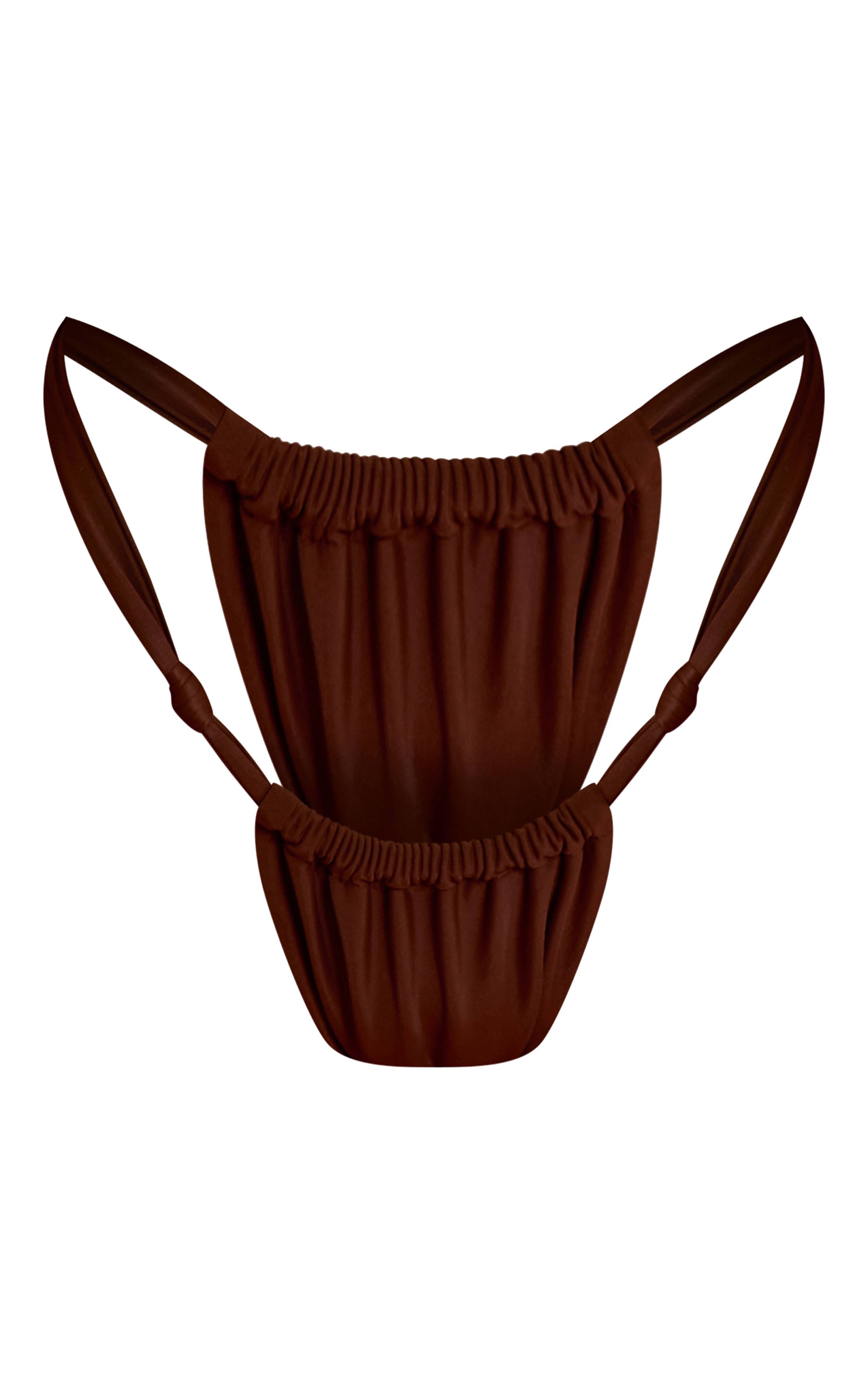 Espresso Bas De Bikini Tanga Froncé Avec Détail Nœud