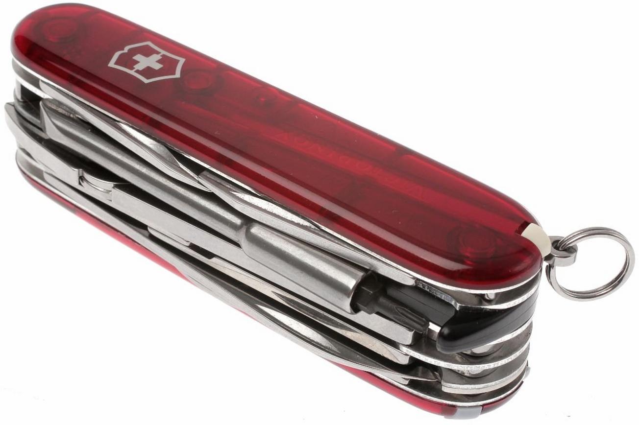 Victorinox CyberTool M transparant rood 1.7725.T Zwitsers zakmes
