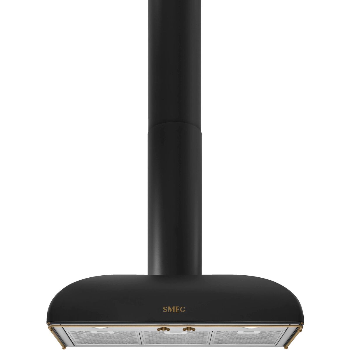 KS89AOE Vegghengt kjøkkenvifte, 90 cm, antrasitt & messing