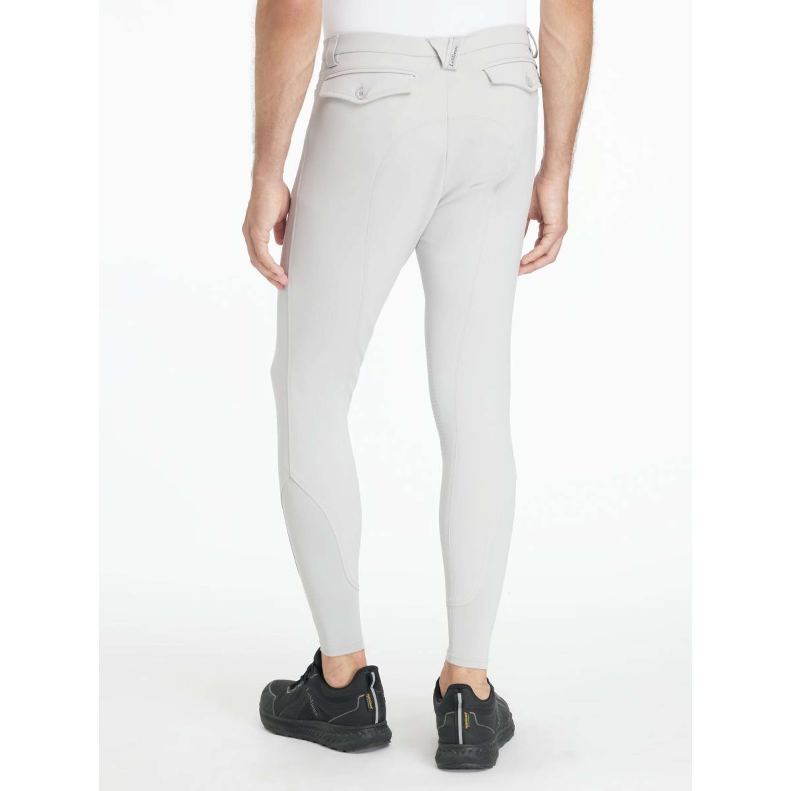 LeMieux Rijbroek Sports Knee Grip Heren Lichtgrijs