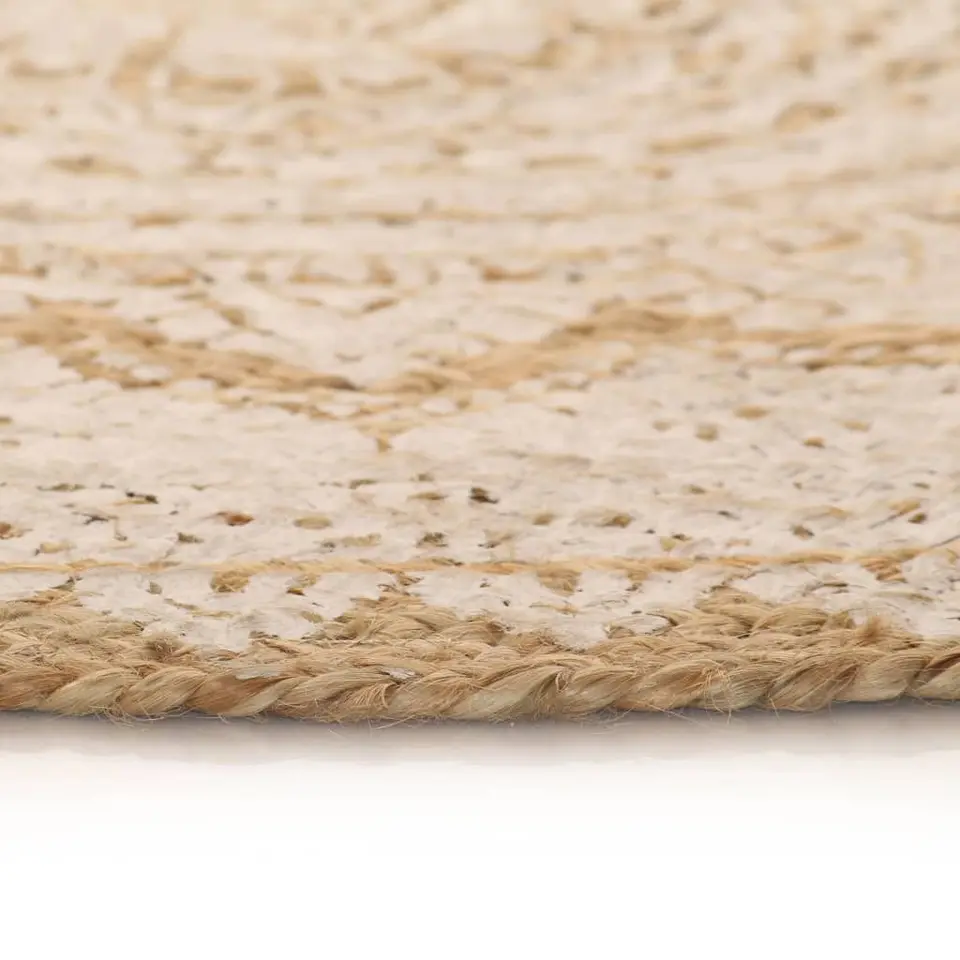 vidaXL - Tapijt - Beige - Jute - 120 cm