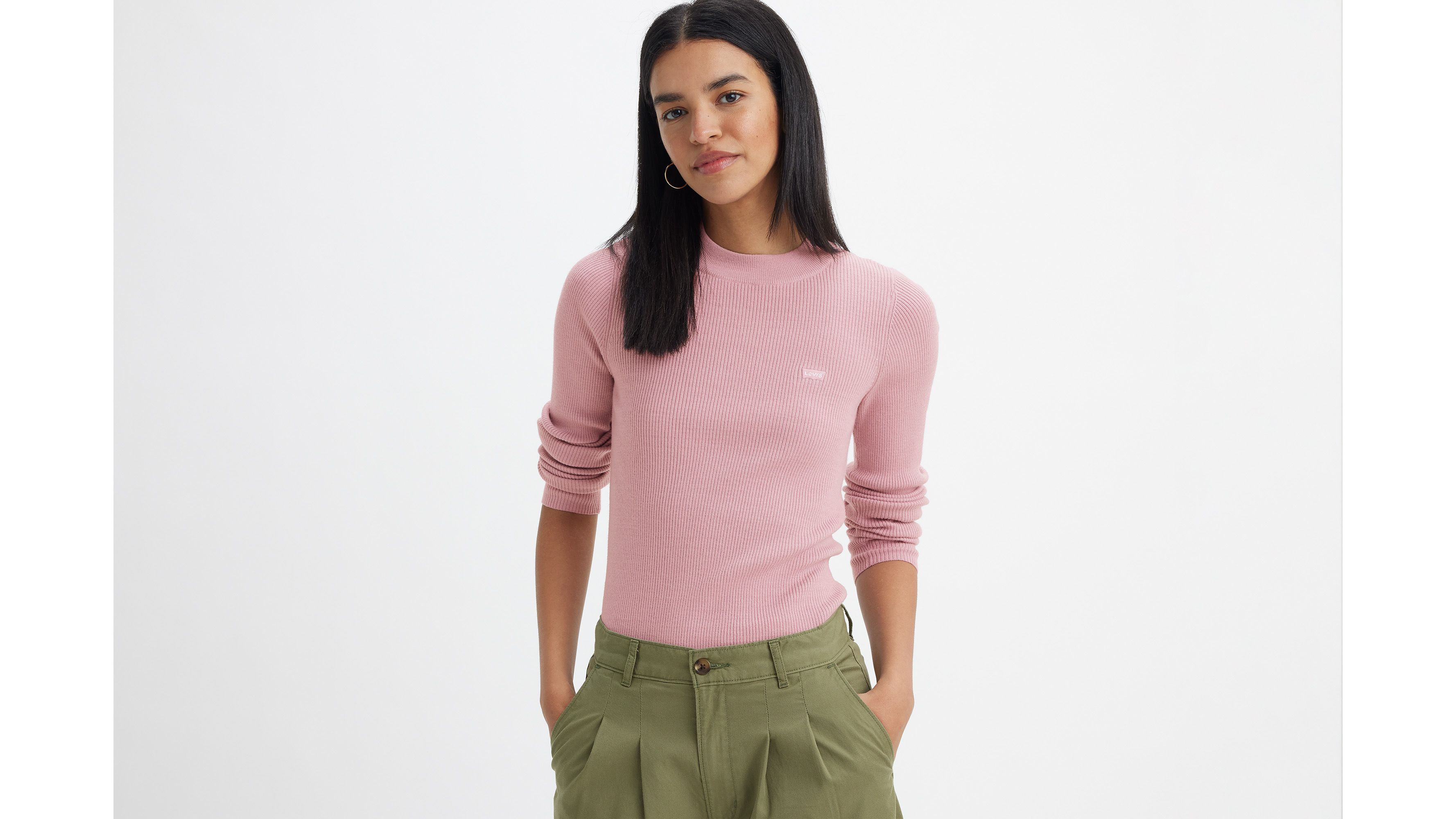 Pull-over col rond maille côtelée - Keepsake Lilac - Violet