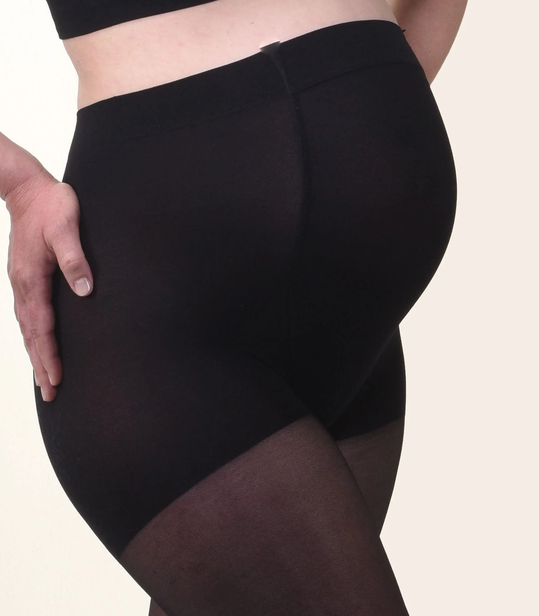 Collants de Grossesse semi-transparents de Mantien | Noir