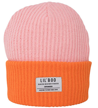 Lil'Boo Copenhagen Mütze - Strick - Gemütlich Beanie - Pink/Oran