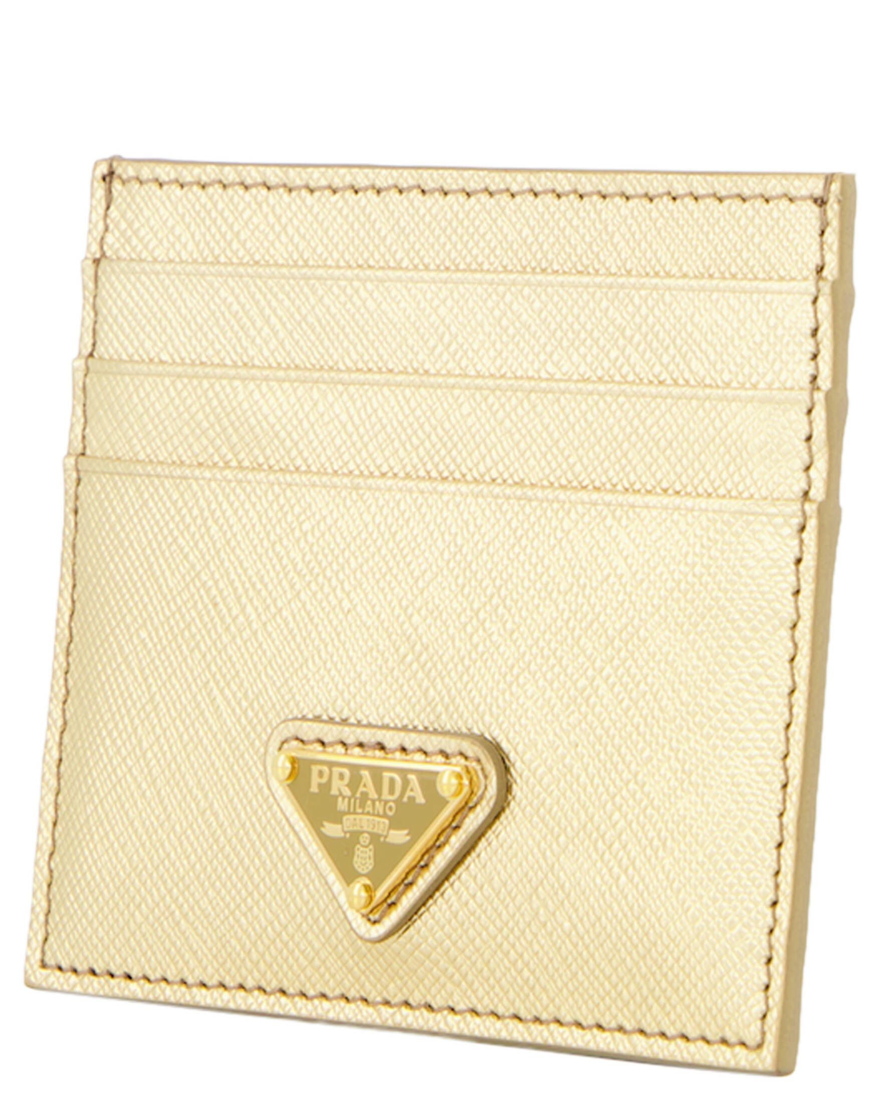 Prada| Damen Kartenetui TRIANGOLO SAFFIANO METALLIC