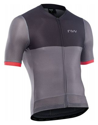 Maillot Manches Courtes Northwave Storm Air Gris/Rouge