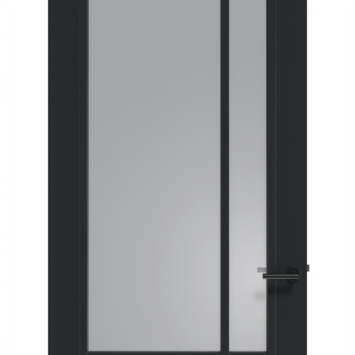 Arne & Bodil binnendeur ABD521 rook glas - wit afgelakt - glaslat diep zwart