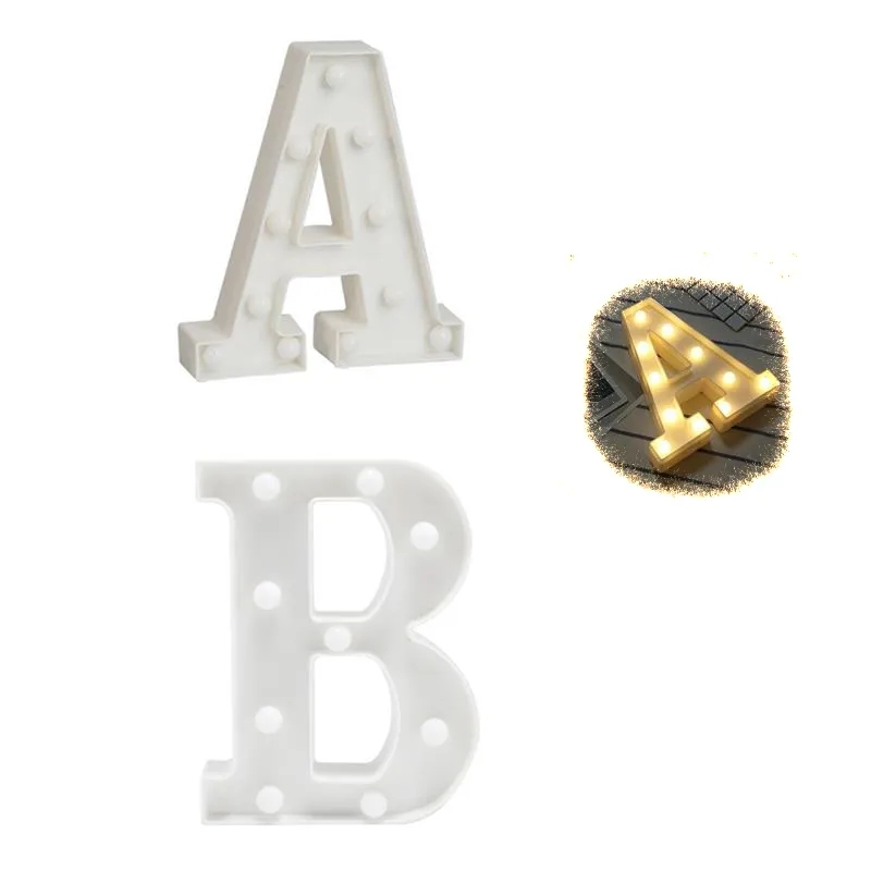 (41x16cm) LED Bar Licht Deko Buchstaben Beleuchtung Home / Party Accessoire (Batteriebetrieben) - Weiss