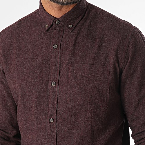 Chemise Manches Longues Classic Melange Bordeaux