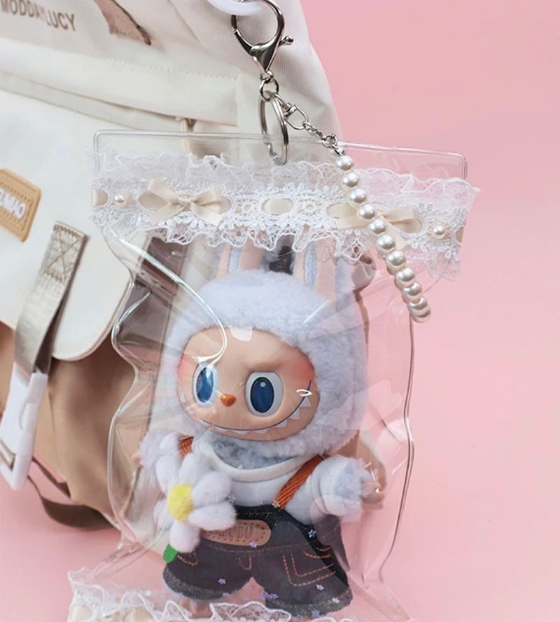 Miumi - Plastic tasbeeldje met kanten rand - 17 cm
