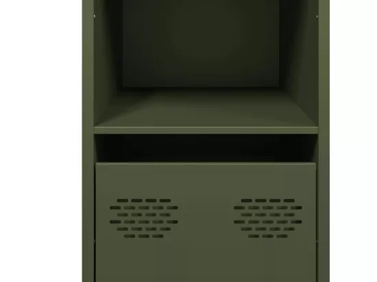 Buffet vert olive 101,5x39x73,5 cm acier laminé à froid