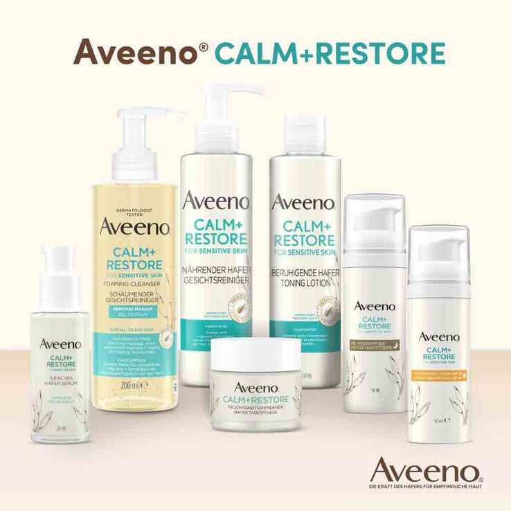 Aveeno Calm + Restore Hafer Tagespflege Creme LSF 50, 50 ml
