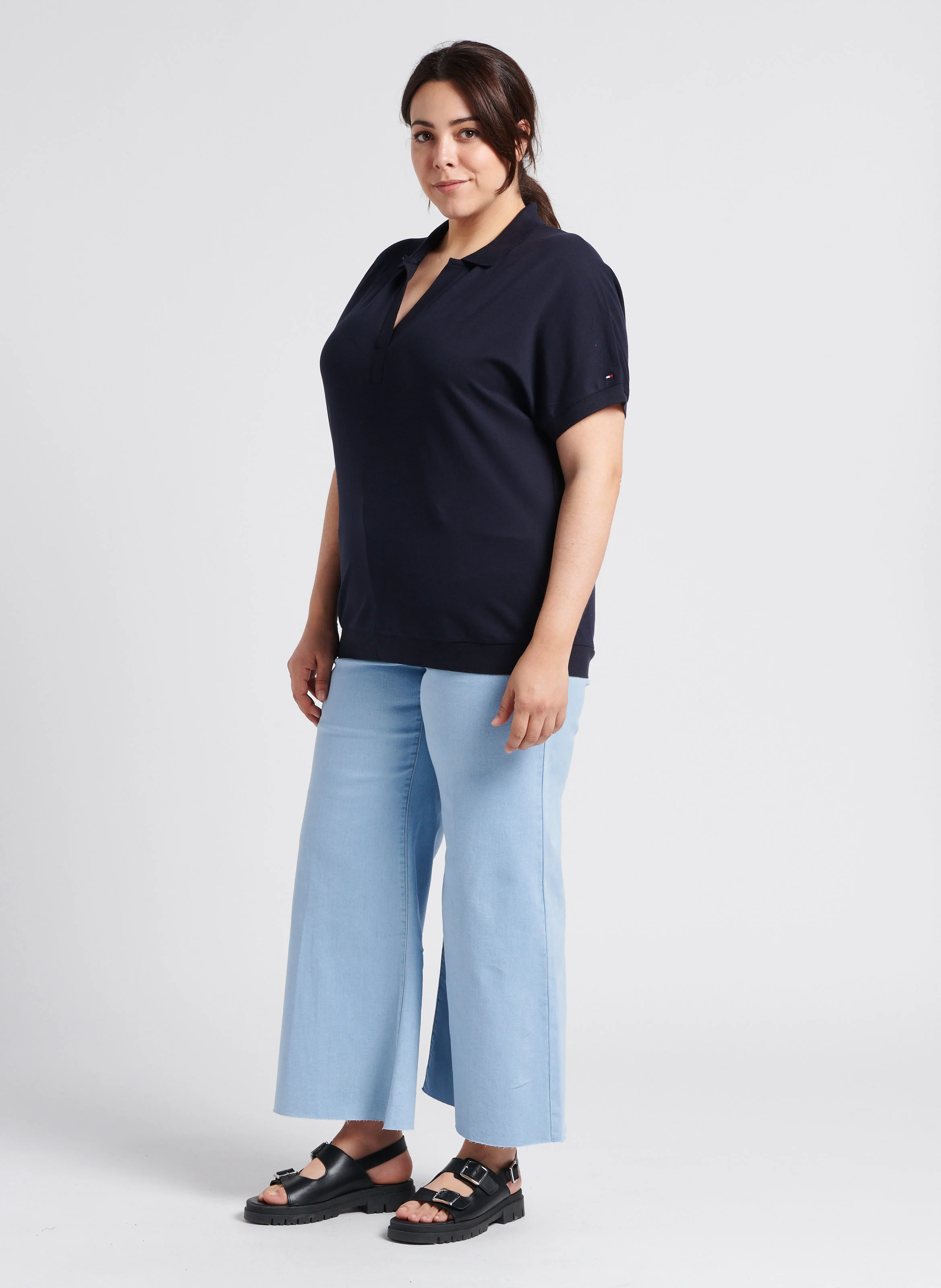 Polo droit manches courtes | Bleu