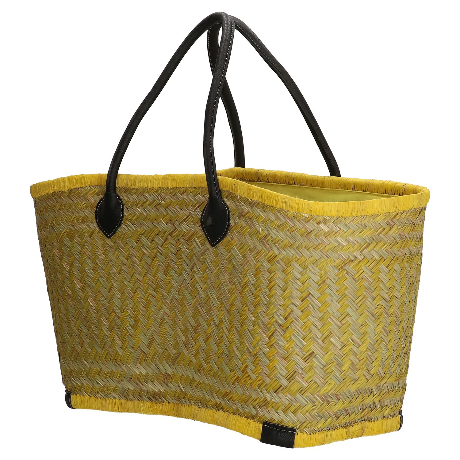PE Florence Bozaka Straw Basket lemon