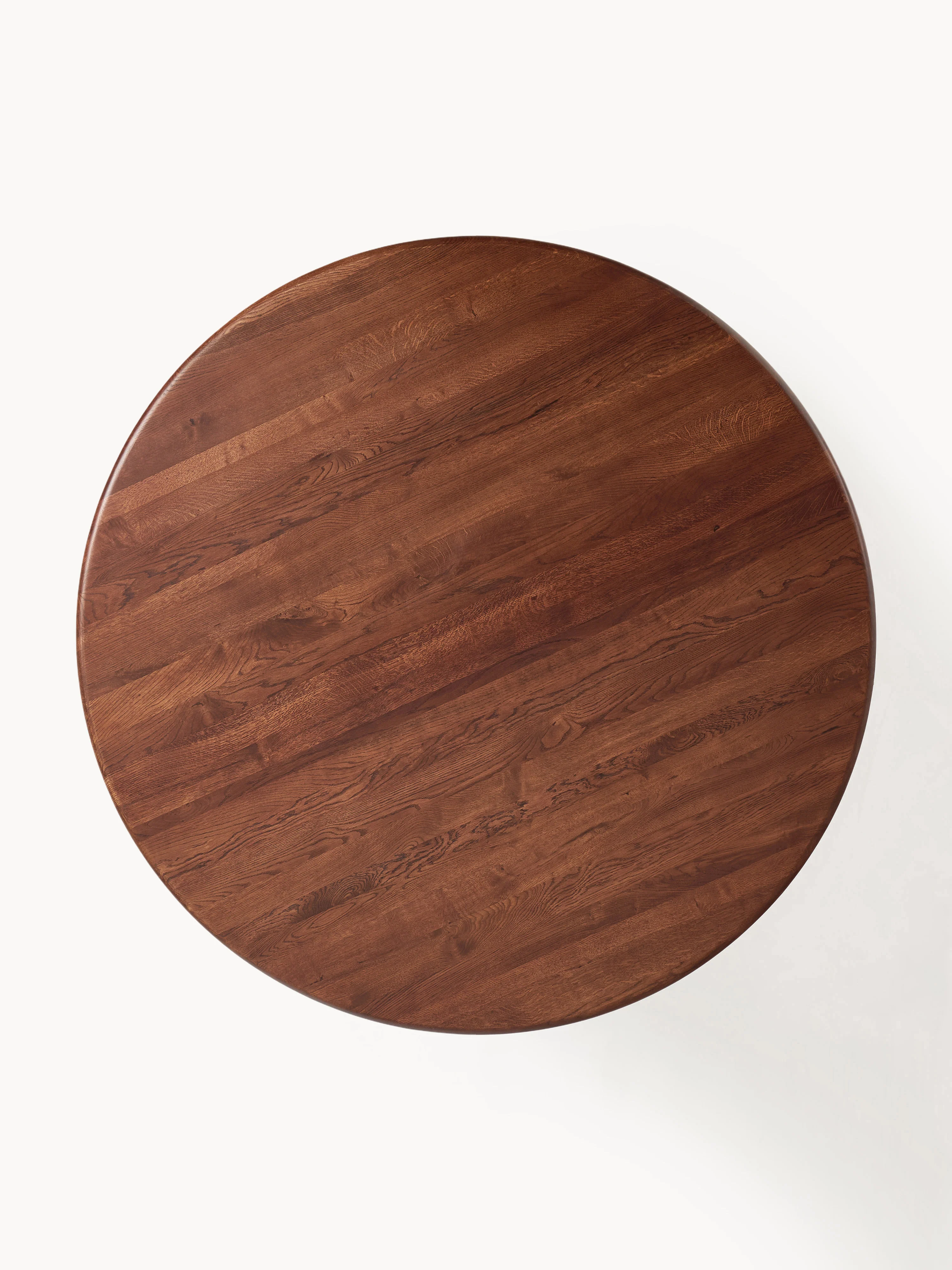 Ronde eettafel Nelly met groefstructuur, in verschillende formaten