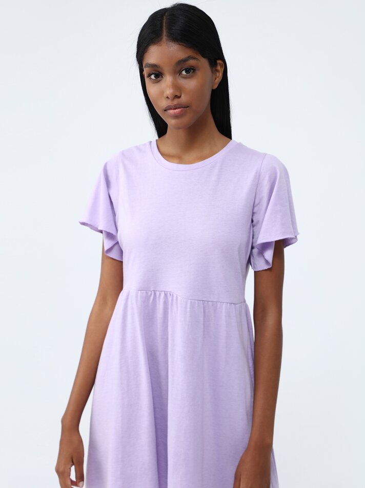 Vestido de manga curta - Lilás