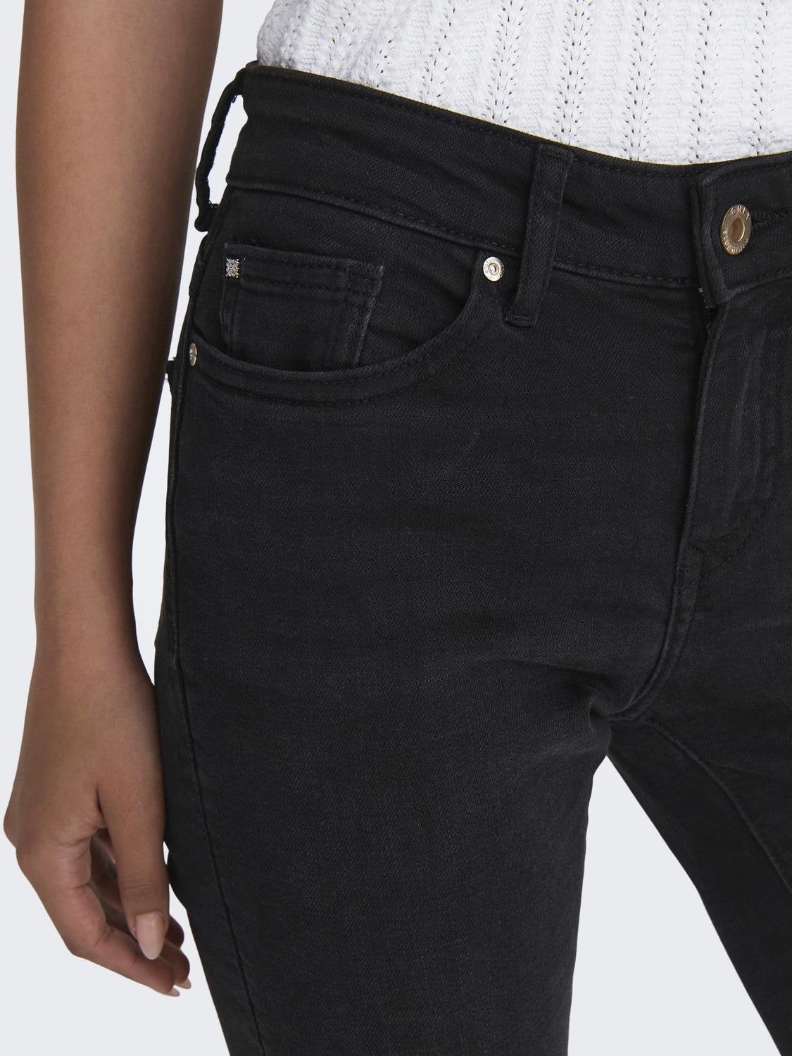 ONLANNE Mittlere Taille Skinny Fit Jeans Black