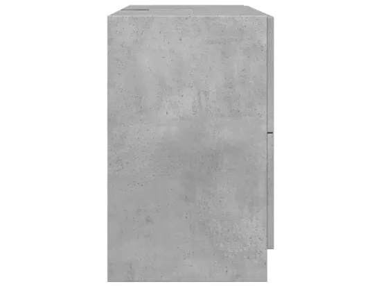 Armoire d'évier gris béton 78x37x59 cm Bois d'ingénierie
