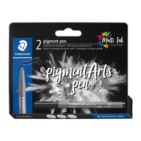 STAEDTLER® pigment pen 376 - intensiv schwarz, 2-teilig